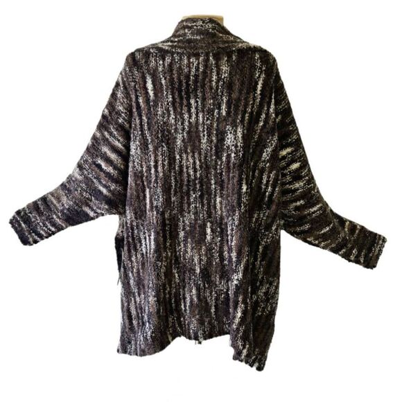 Vertigo Paris Dolman Sleeve Collared Cardigan Marled Charcoal Small/Medi… - Picture 2 of 8